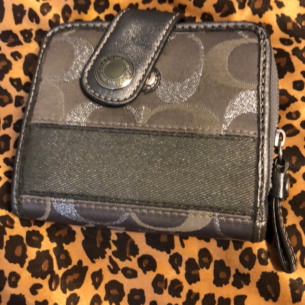 Silver coach wallet